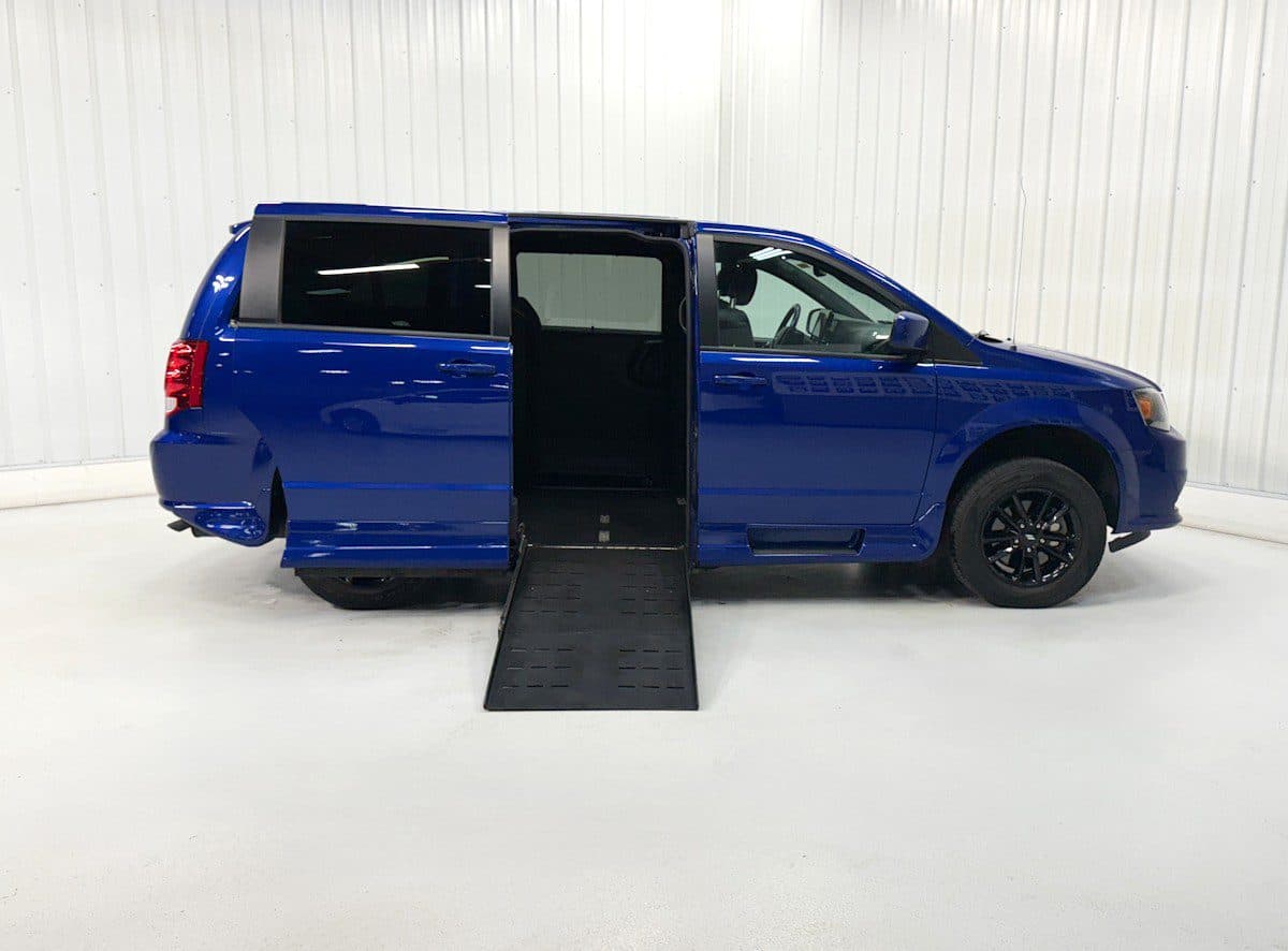 2020 Dodge Grand Caravan SXT wheelchair van, Indigo Blue