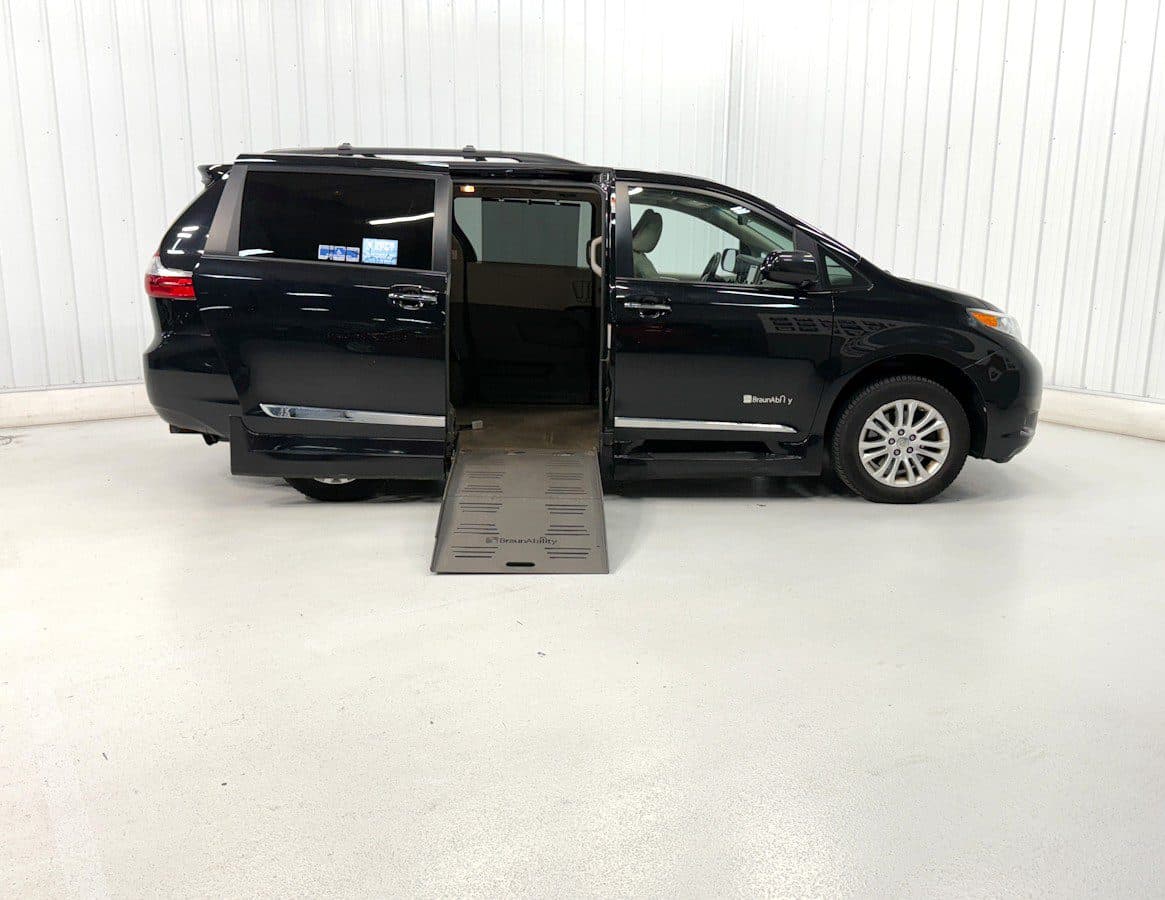2015 Toyota Sienna XLE wheelchair van, Midnight Black