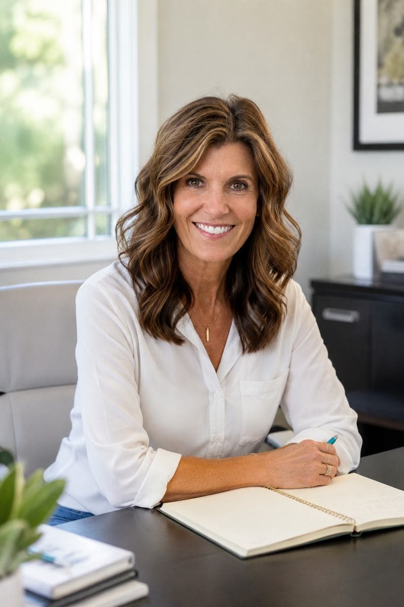 Laurie Houdek, Director of Mobility Support Systems, at her desk